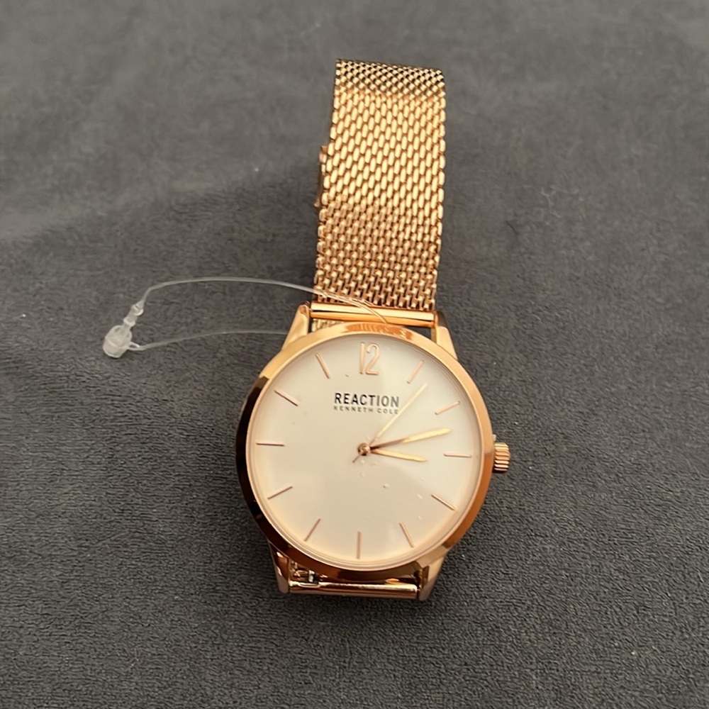 Kenneth Cole Men’s or Women’s Unisex Rose Gold Dial Mesh 40mm GG7005 New no tags